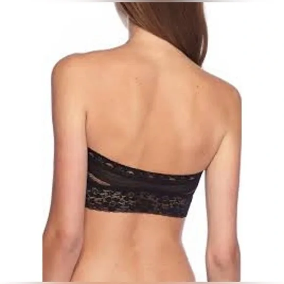 Free People Intimately Scallop Lace Bandeau in Black Size XS - Picture 2 of 14